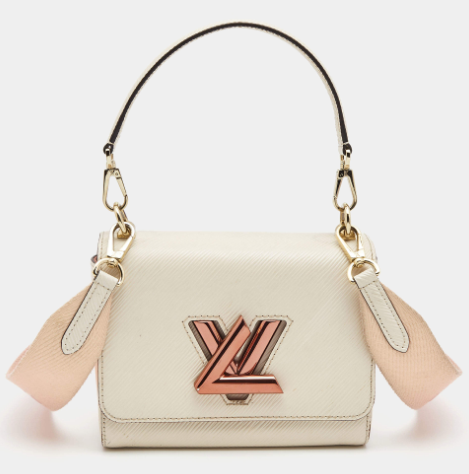 Louis Vuitton Quartz White Epi Leather Twist PM Bag