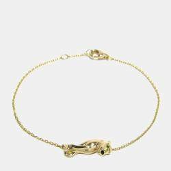 Cartier Panthre de Cartier 18K Yellow Gold Gemstone Bracelet 14.5